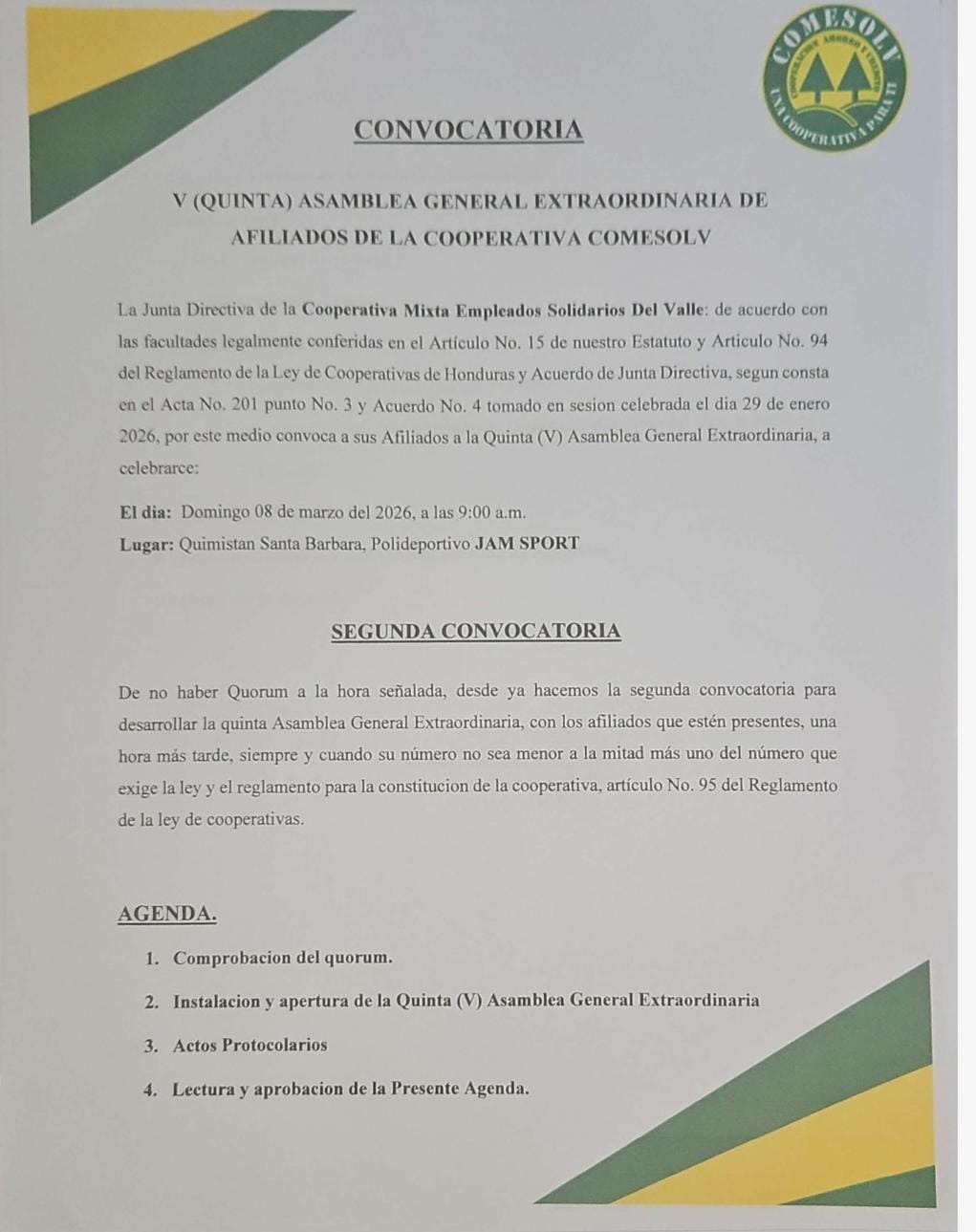 Convocatoria Página 1